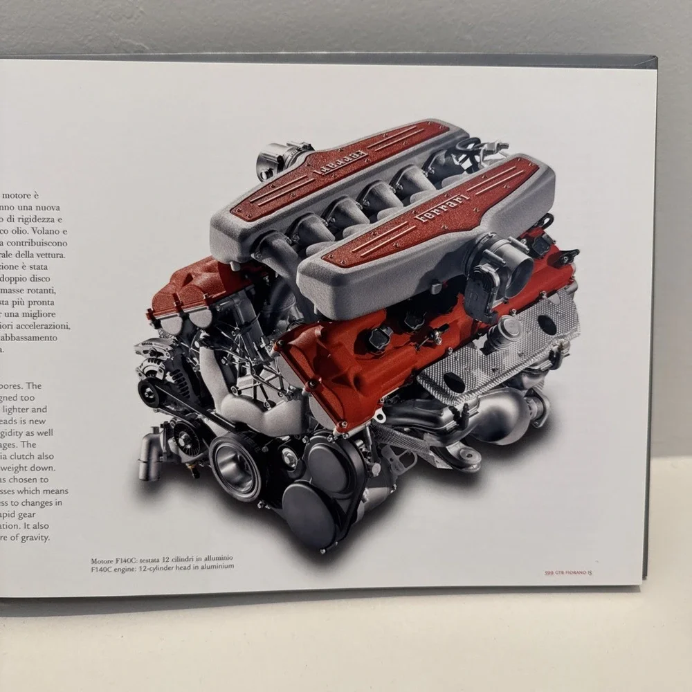Ferrari 599 GTB Fiorano 80 Page Hardcover Sales Brochure 2006 English Italian
